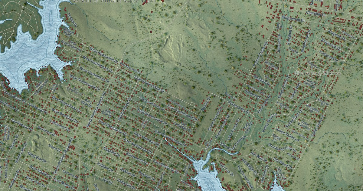 Map of Granite Shoals, Texas in 2026
