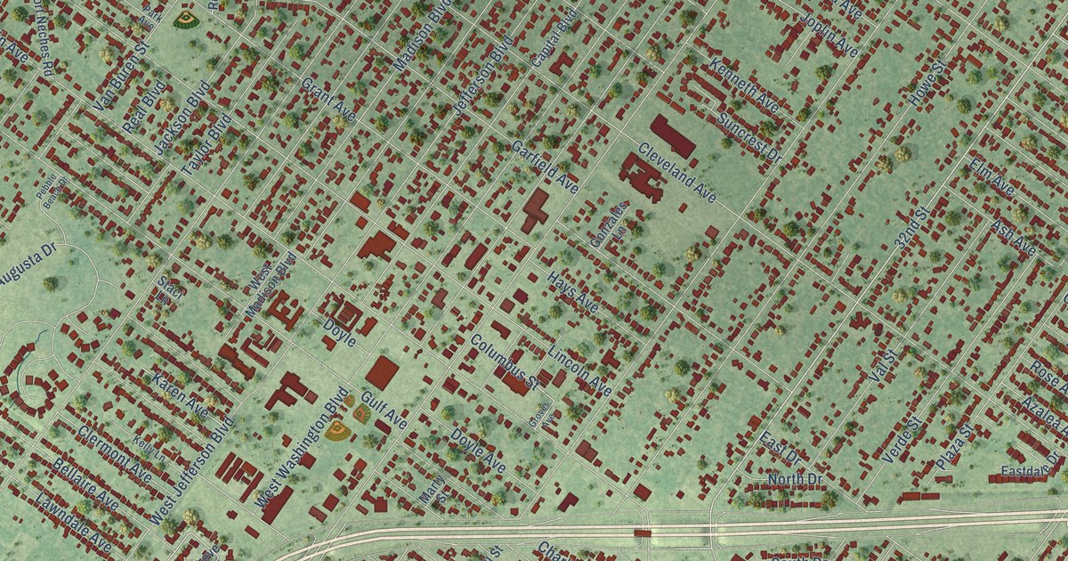 Map of Groves, Texas in 2026