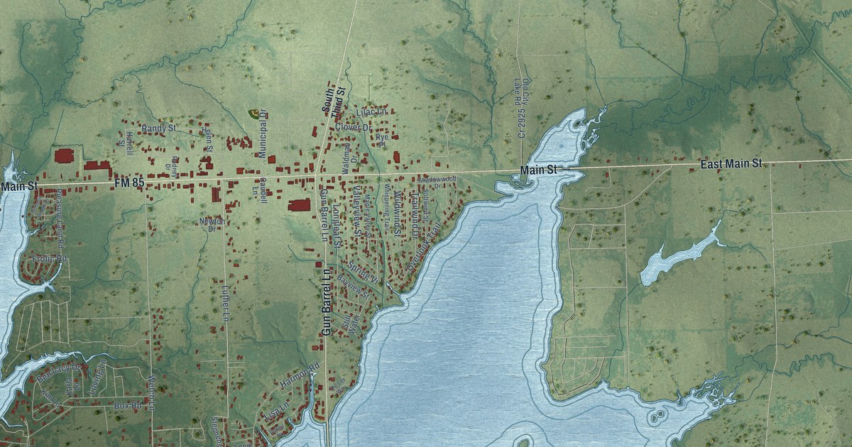 Map of Gun Barrel City, Texas in 2026
