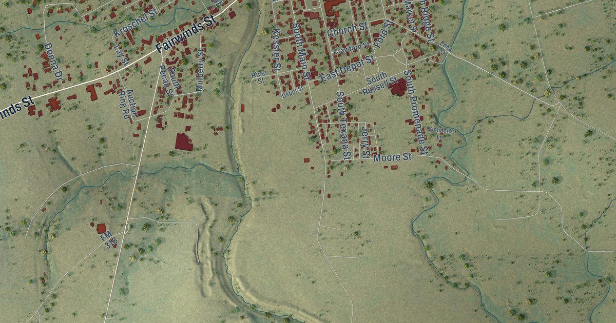 Map of Hallettsville, Texas in 2026