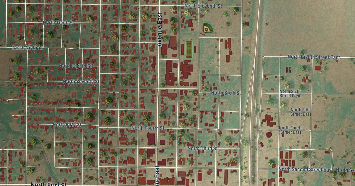 Map of Haskell, Texas in 2026