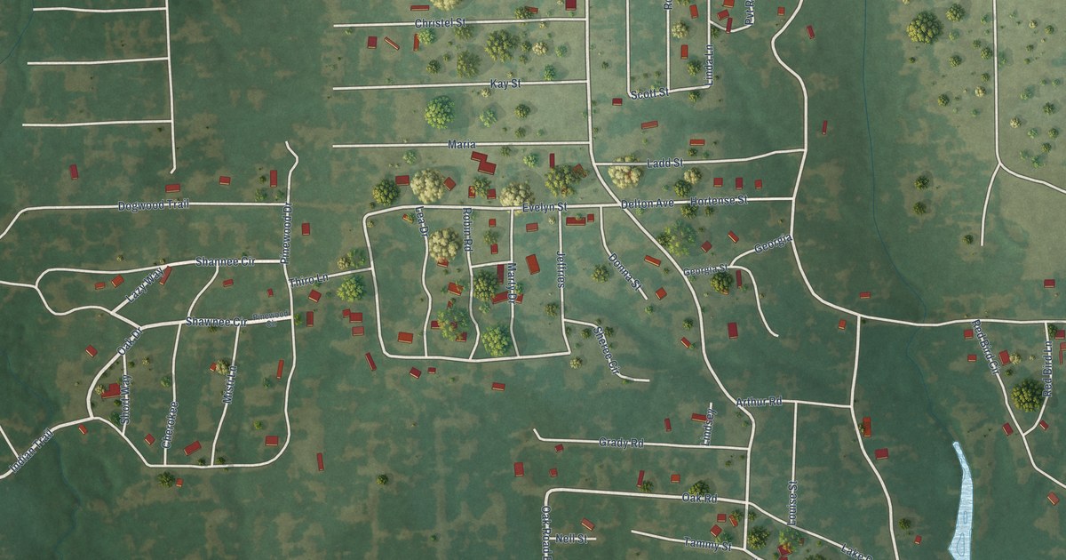 Map of Hawk Cove, Texas in 2026