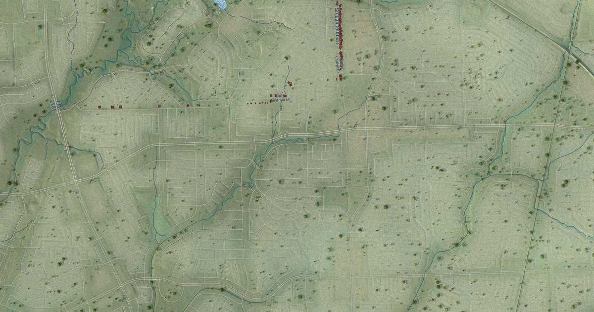 Map of Hebron, Texas in 2026