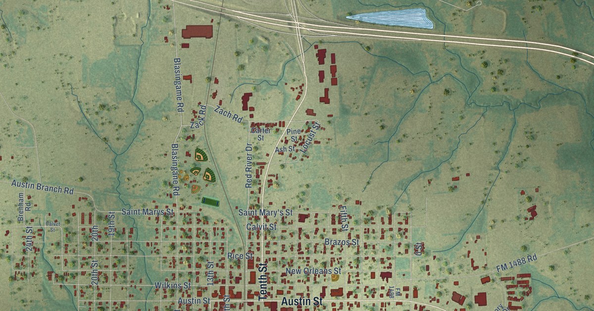 Map of Hempstead, Texas in 2026