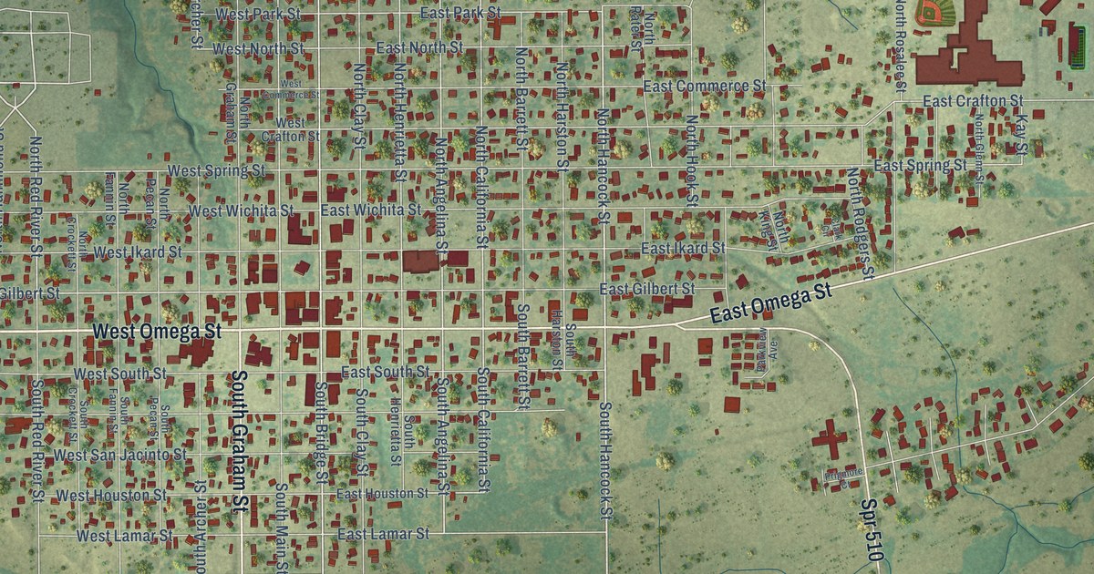 Map of Henrietta, Texas in 2026
