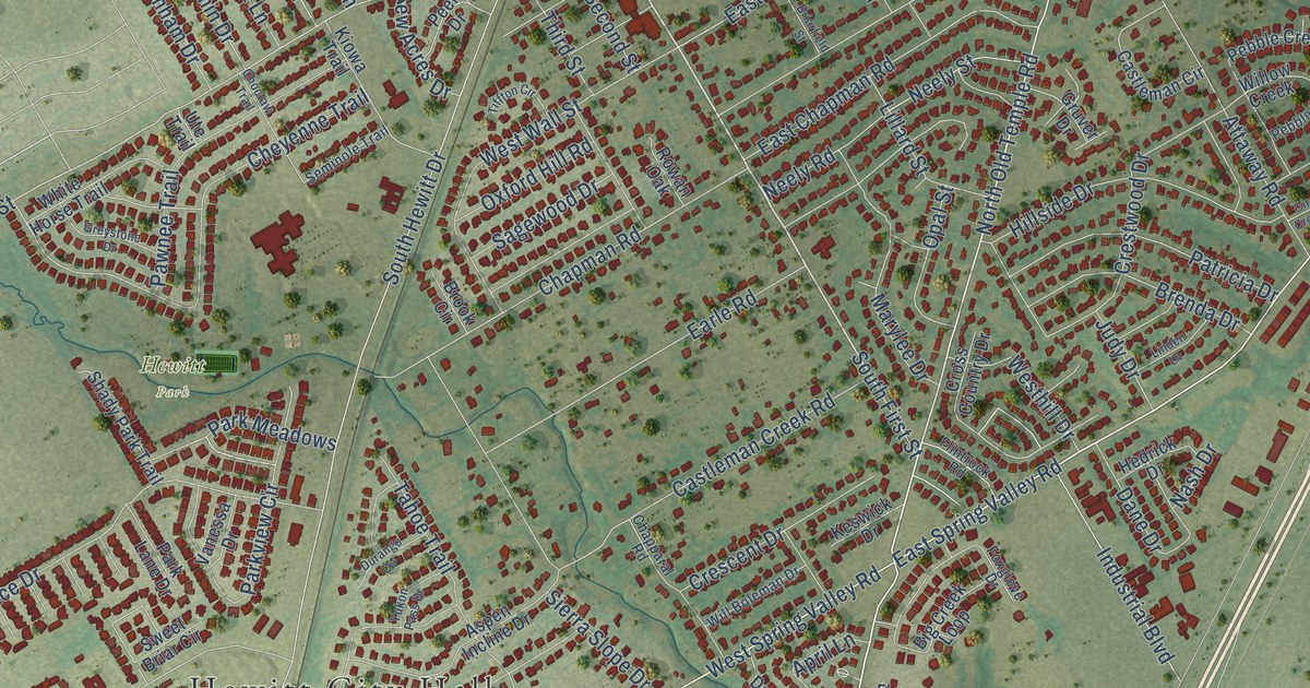 Map of Hewitt, Texas in 2026