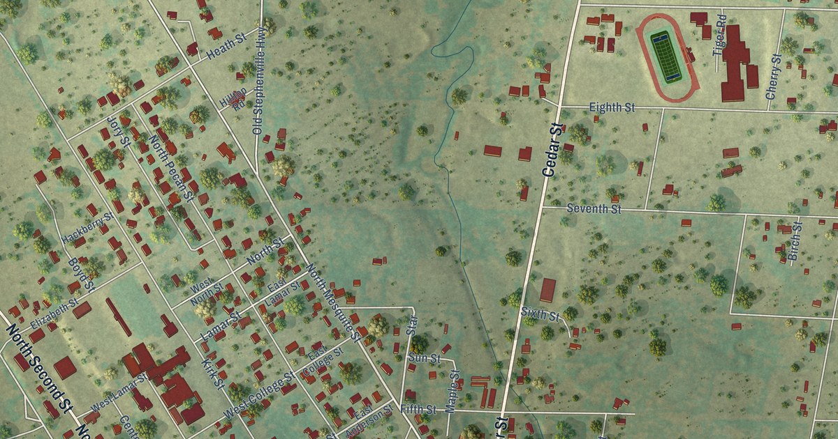Map of Hico, Texas in 2026