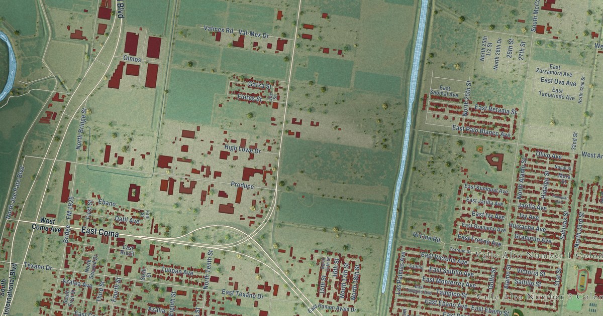 Map of Hidalgo, Texas in 2026