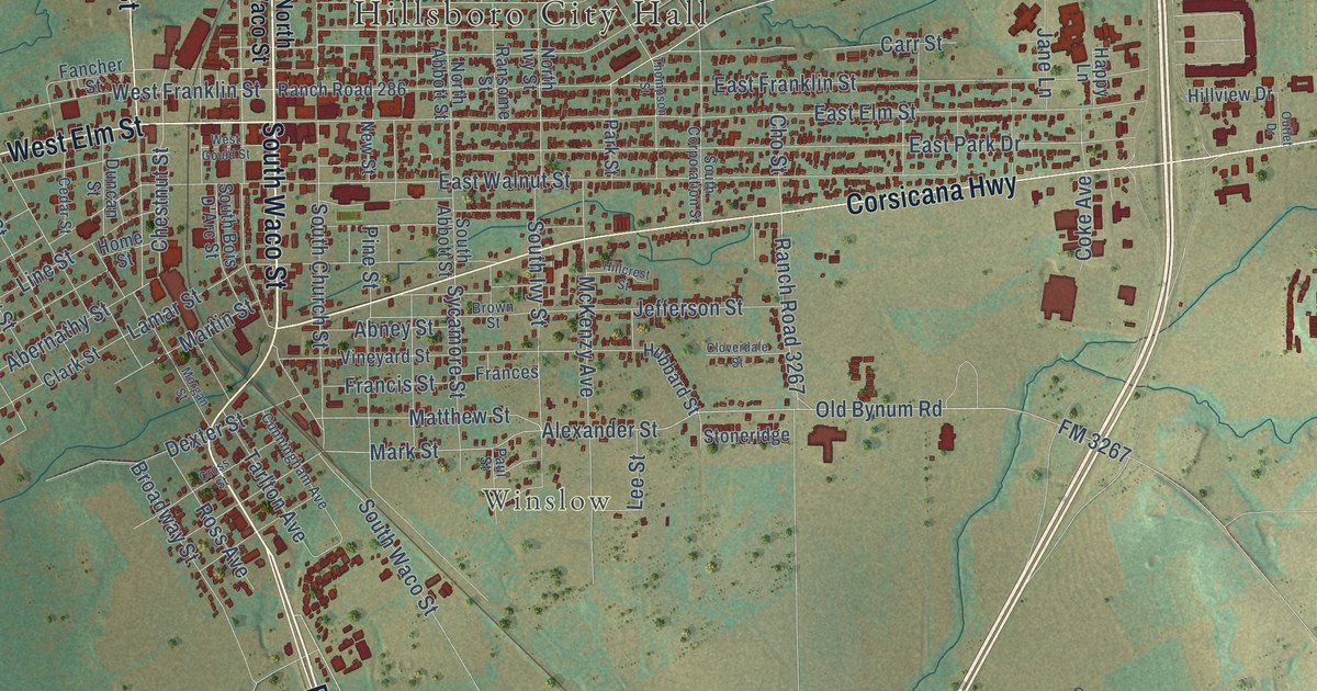 Map of Hillsboro, Texas in 2026