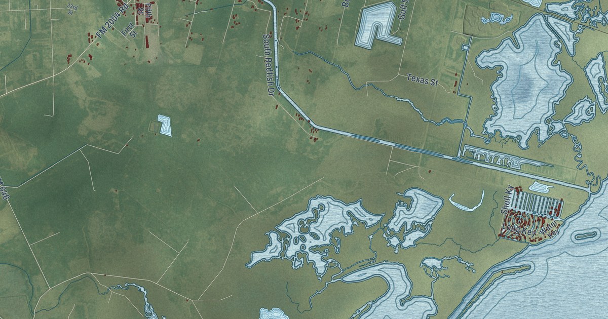 Map of Hitchcock, Texas in 2026