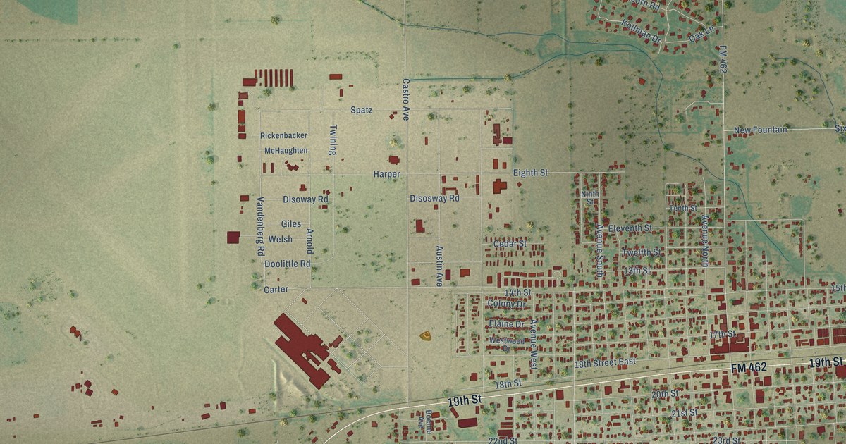 Map of Hondo, Texas in 2026