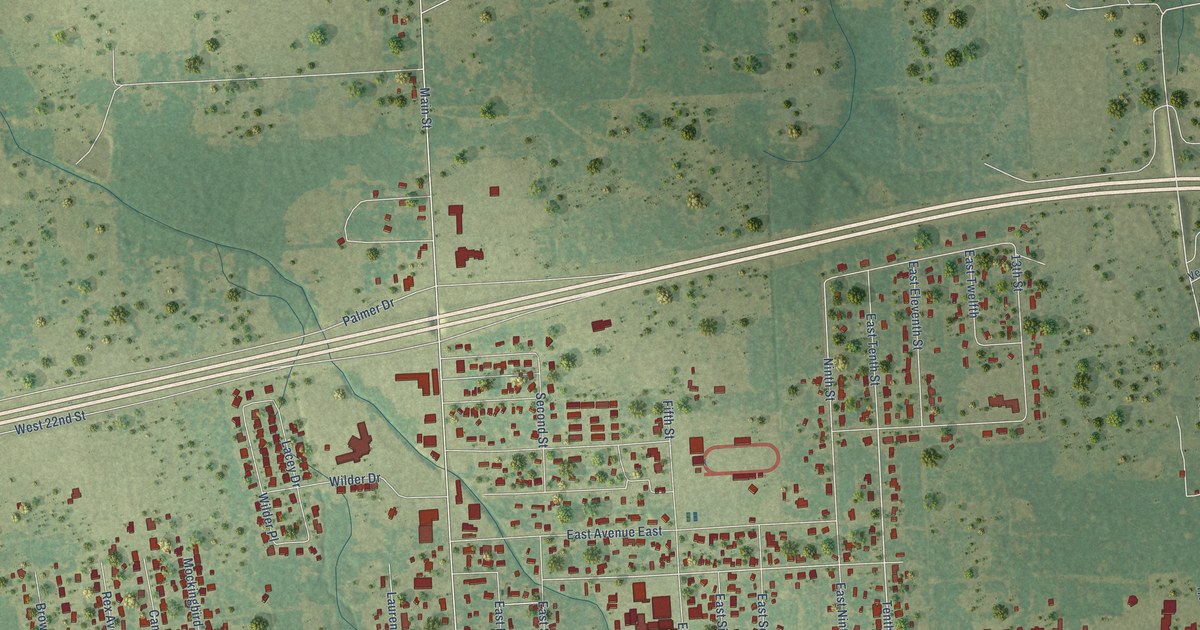 Map of Hooks, Texas in 2026