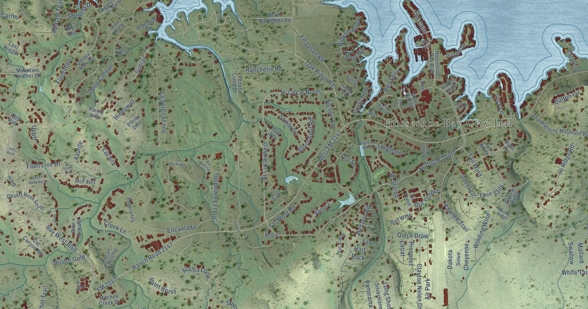 Map of Horseshoe Bay, Texas in 2026