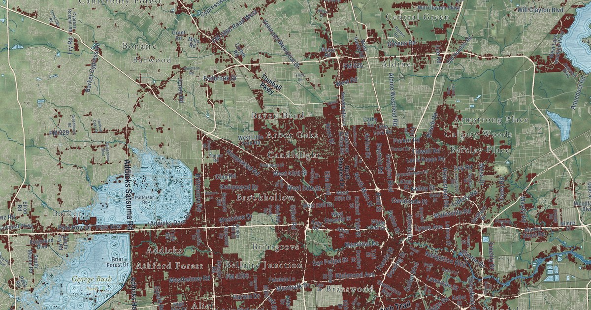 Map of Houston, Texas in 2026