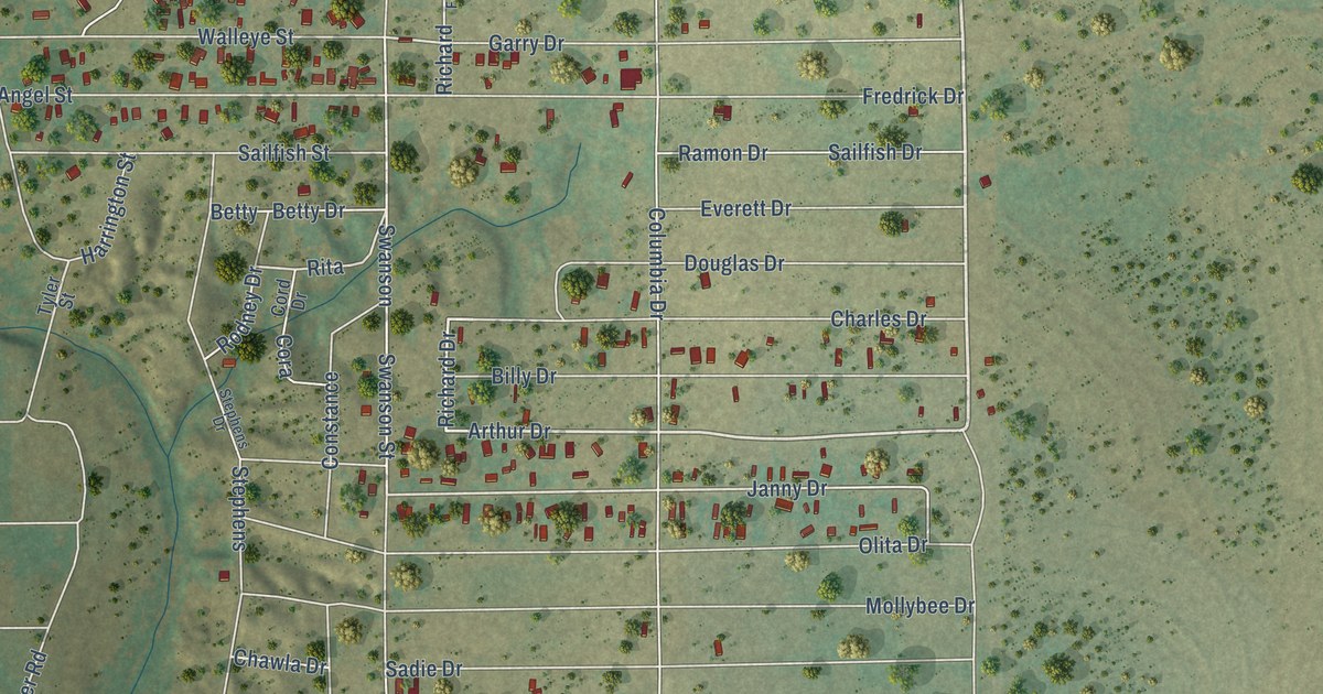 Map of Howardwick, Texas in 2026