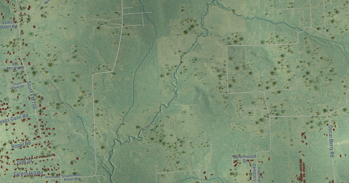 Map of Hudson, Texas in 2026