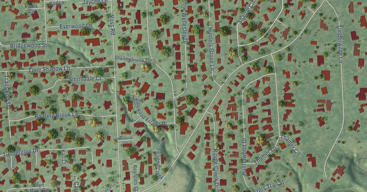Map of Hunters Creek Village, Texas in 2026