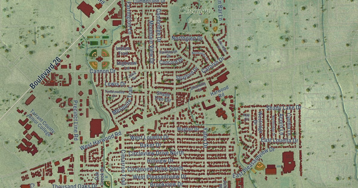 Map of Hurst, Texas in 2026