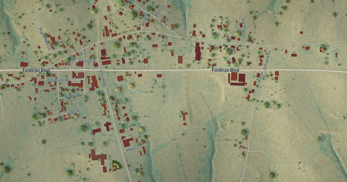 Map of Industry, Texas in 2026