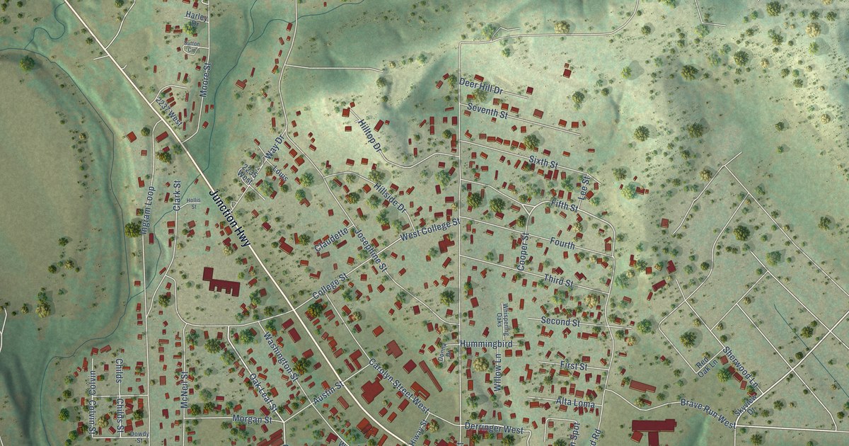 Map of Ingram, Texas in 2026