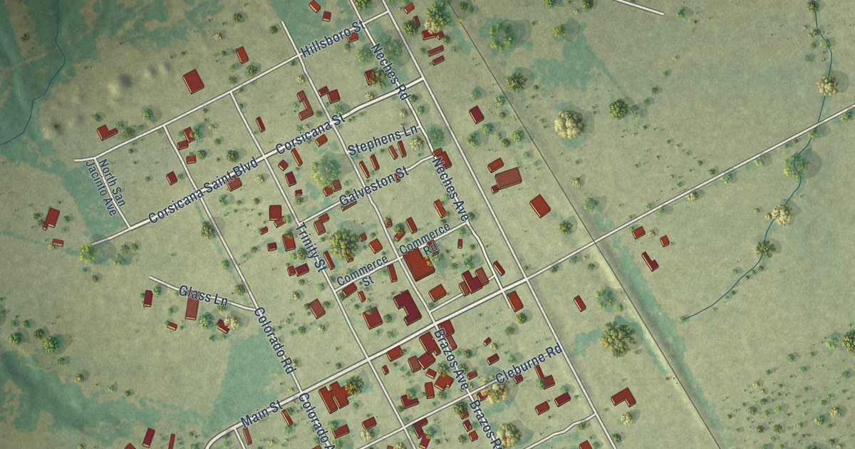 Map of Iola, Texas in 2026