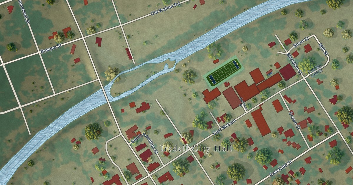 Map of Iredell, Texas in 2026