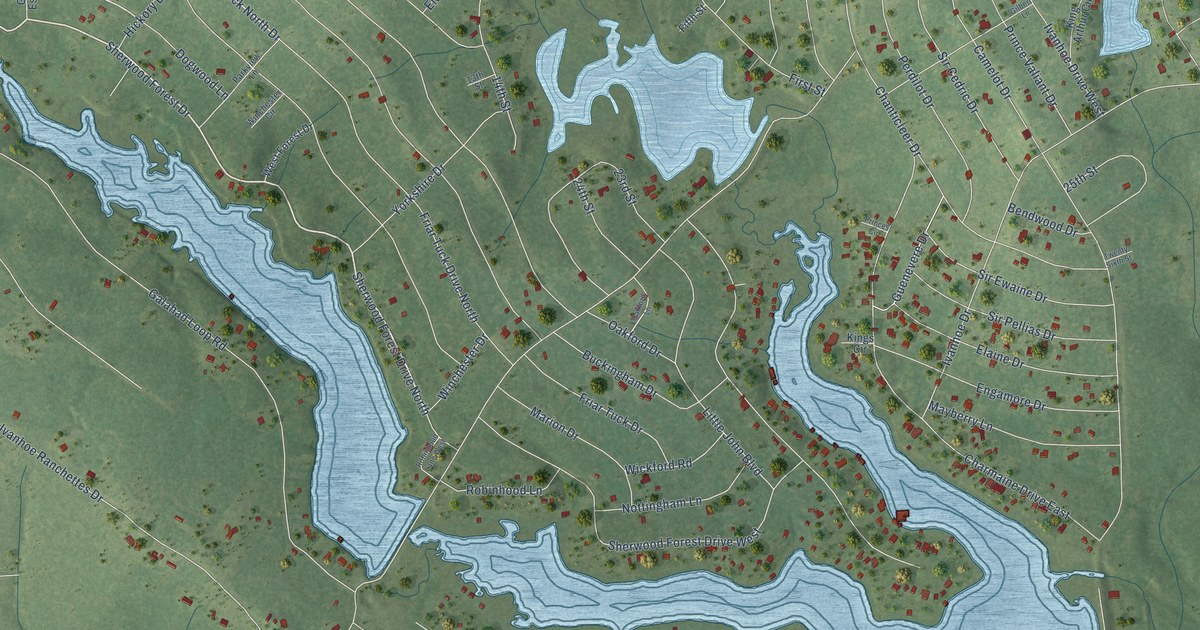 Map of Ivanhoe, Texas in 2026