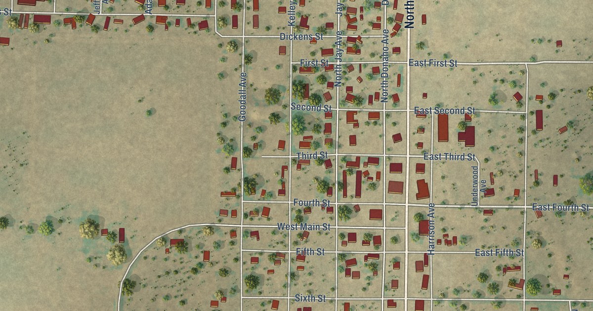 Map of Jayton, Texas in 2026