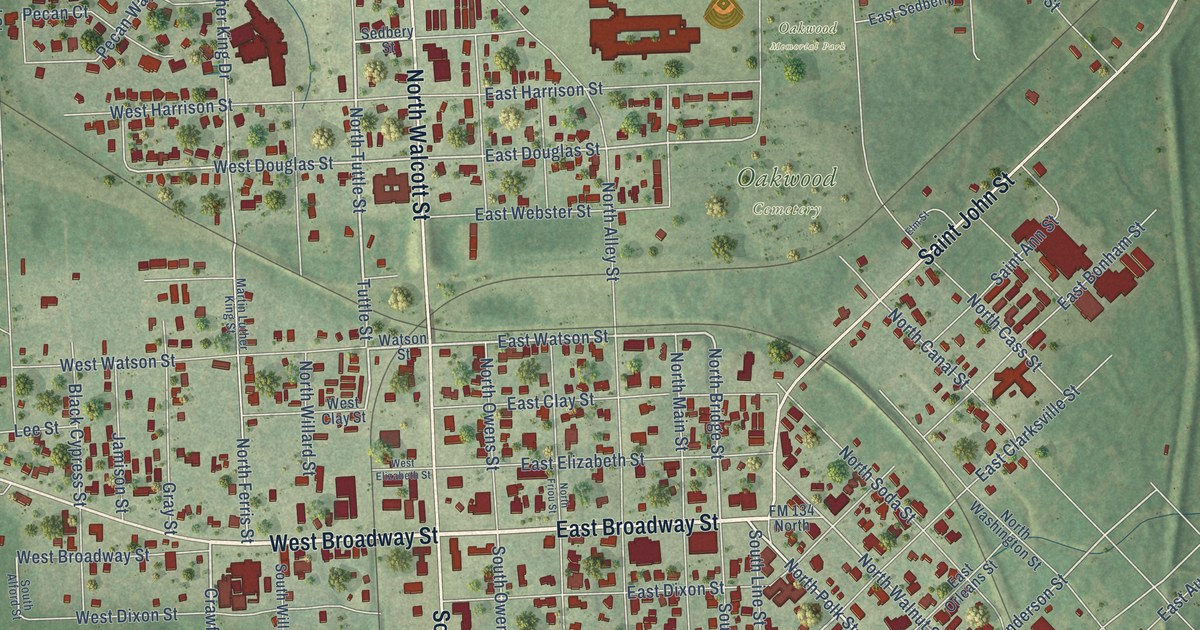 Map of Jefferson, Texas in 2026