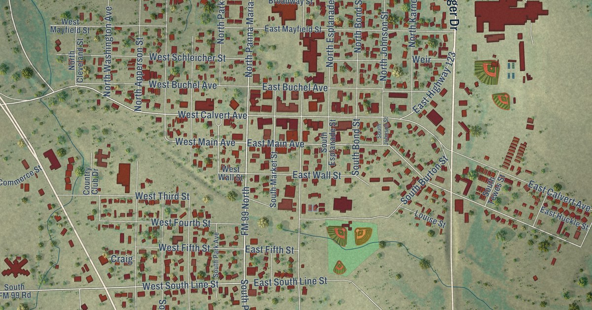 Map of Karnes City, Texas in 2026