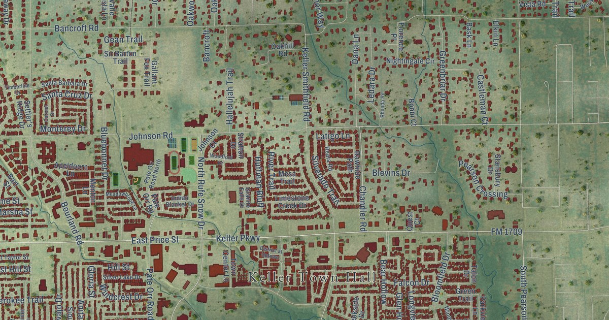 Map of Keller, Texas in 2026