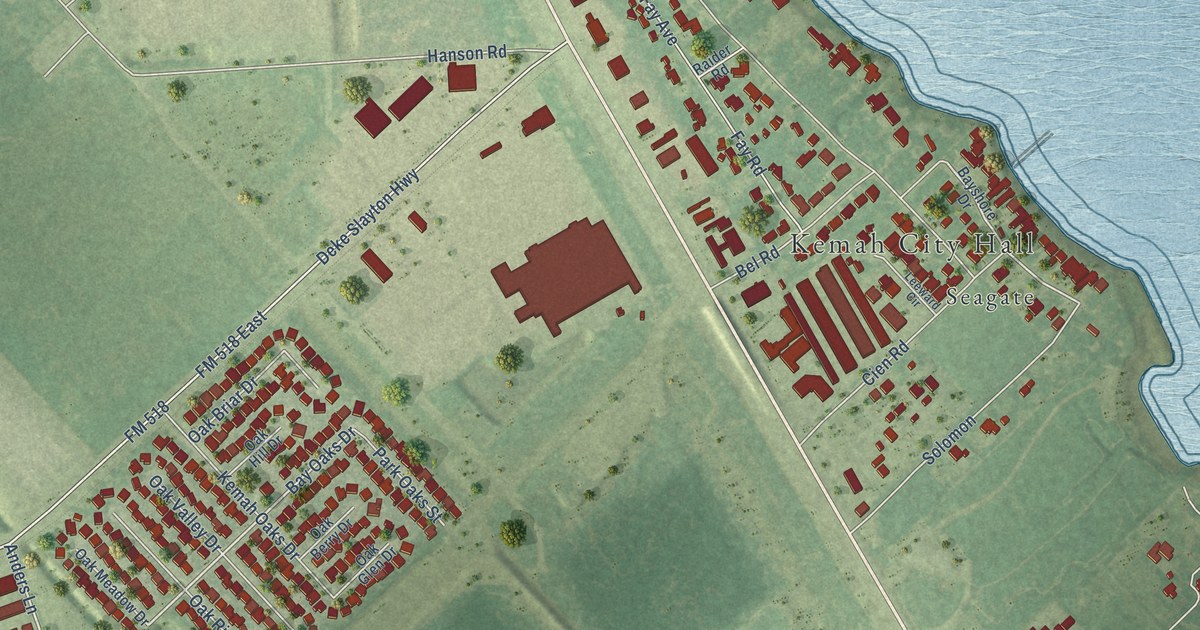 Map of Kemah, Texas in 2026
