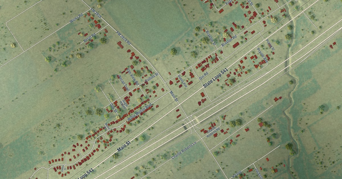 Map of Kendleton, Texas in 2026