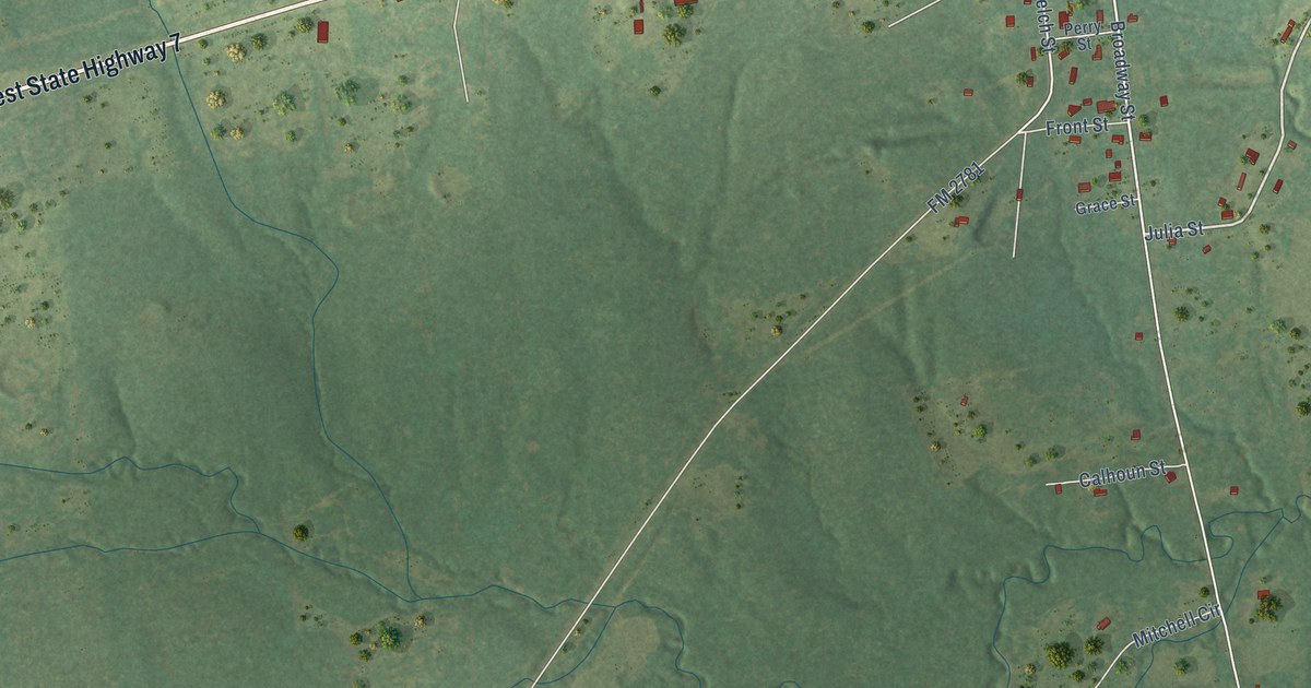 Map of Kennard, Texas in 2026