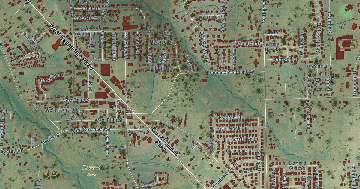 Map of Kennedale, Texas in 2026