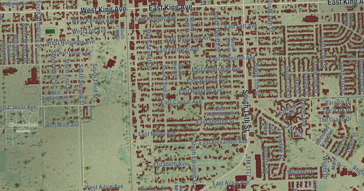 Map of Kingsville, Texas in 2026