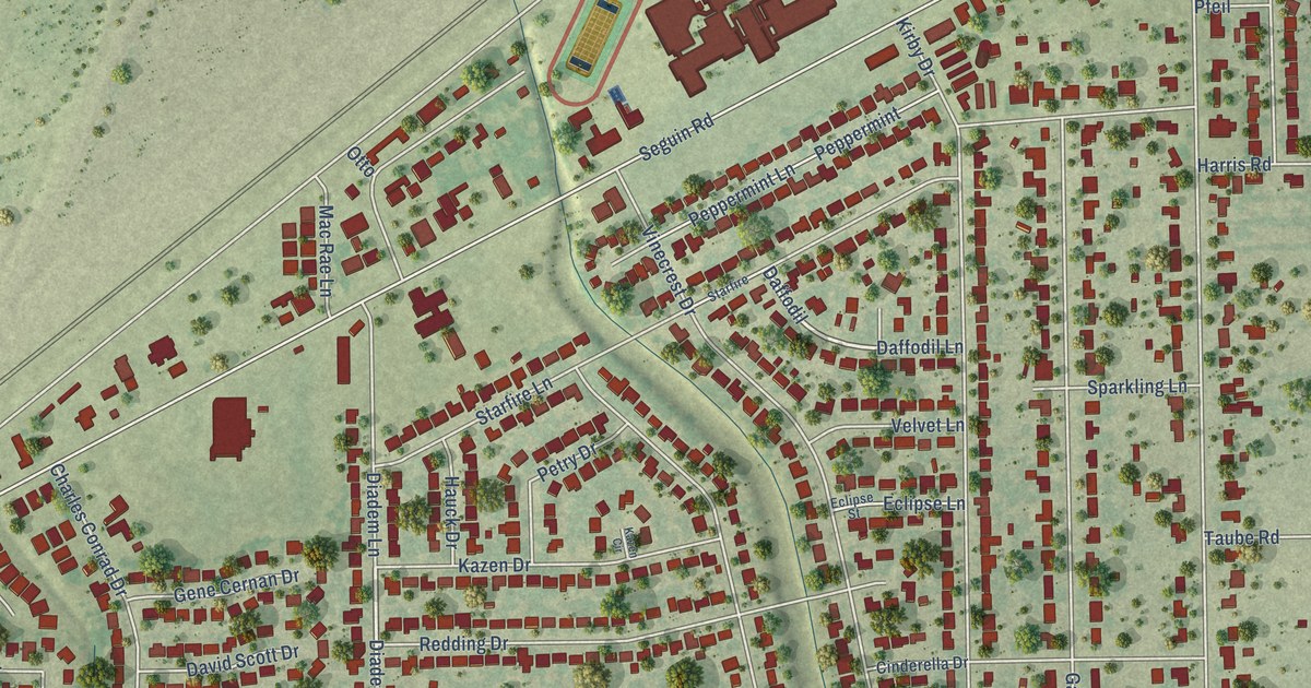 Map of Kirby, Texas in 2026
