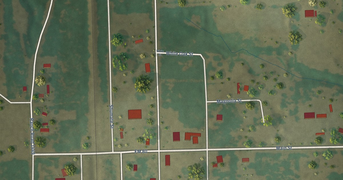Map of Kirvin, Texas in 2026