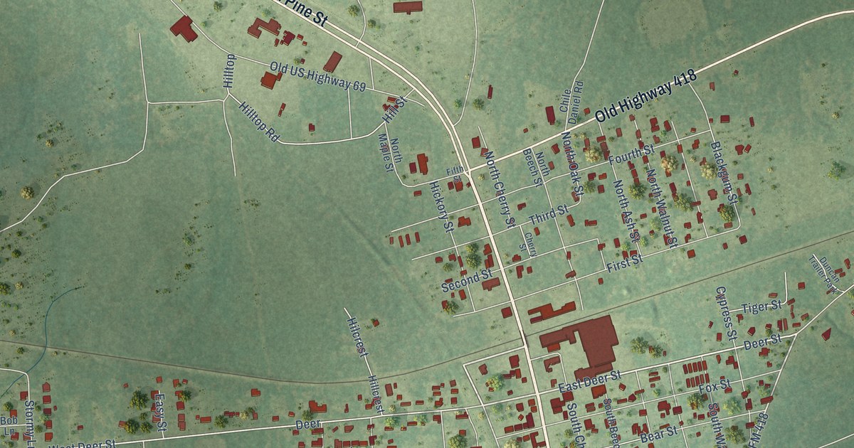Map of Kountze, Texas in 2026