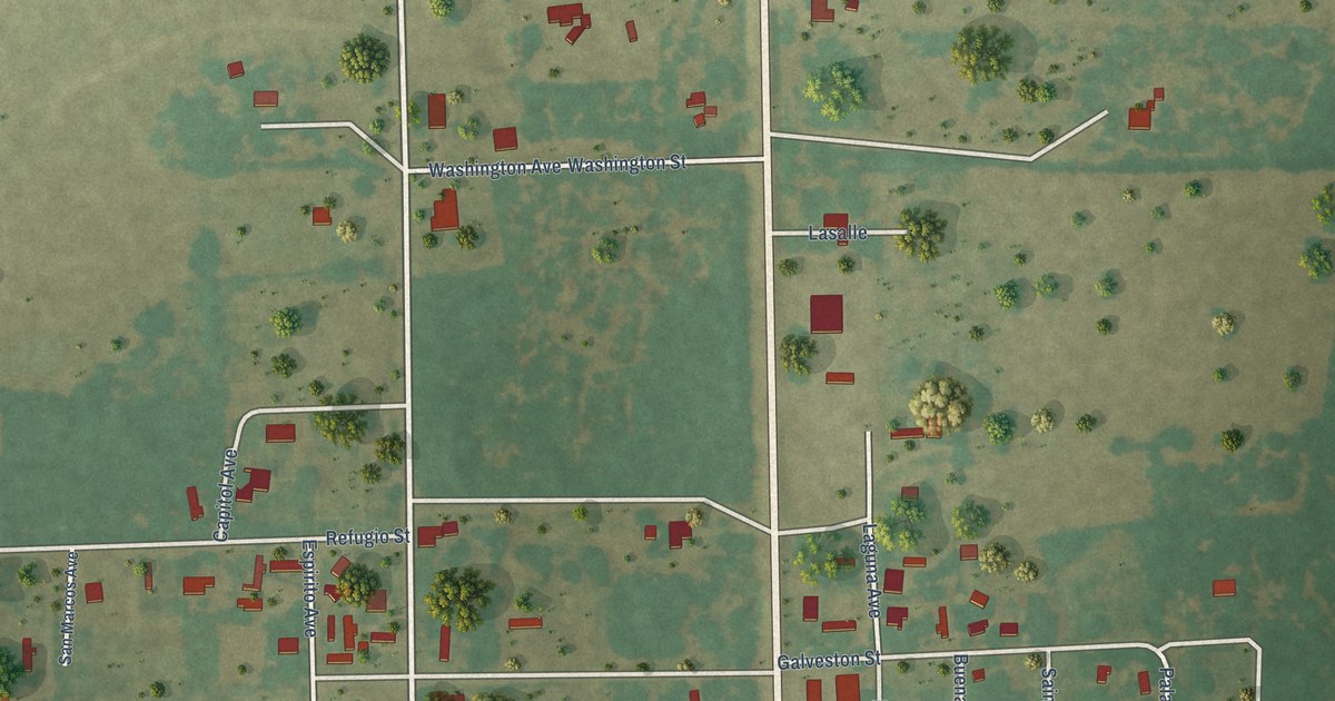 Map of La Ward, Texas in 2026