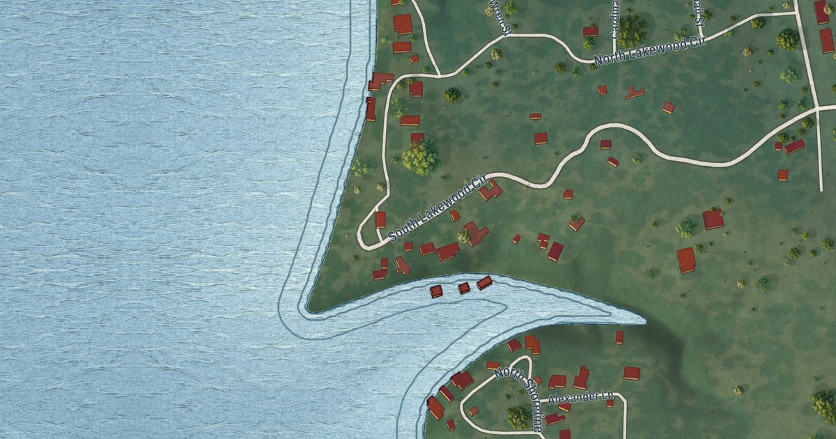 Map of Lake Bridgeport, Texas in 2026