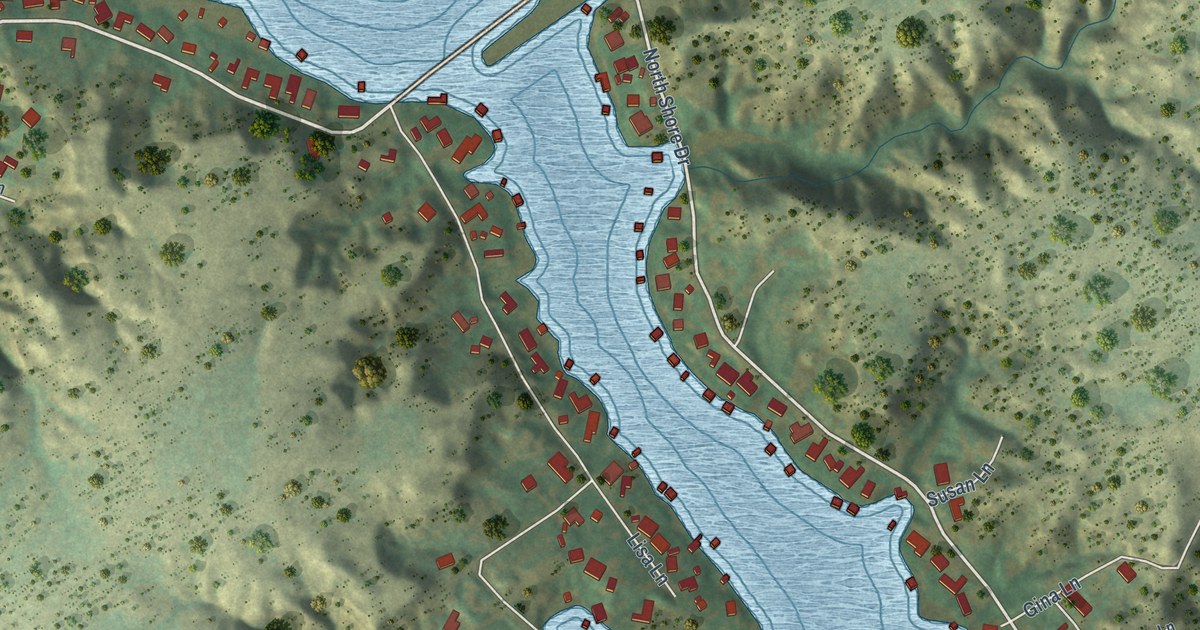 Map of Lake Tanglewood, Texas in 2026