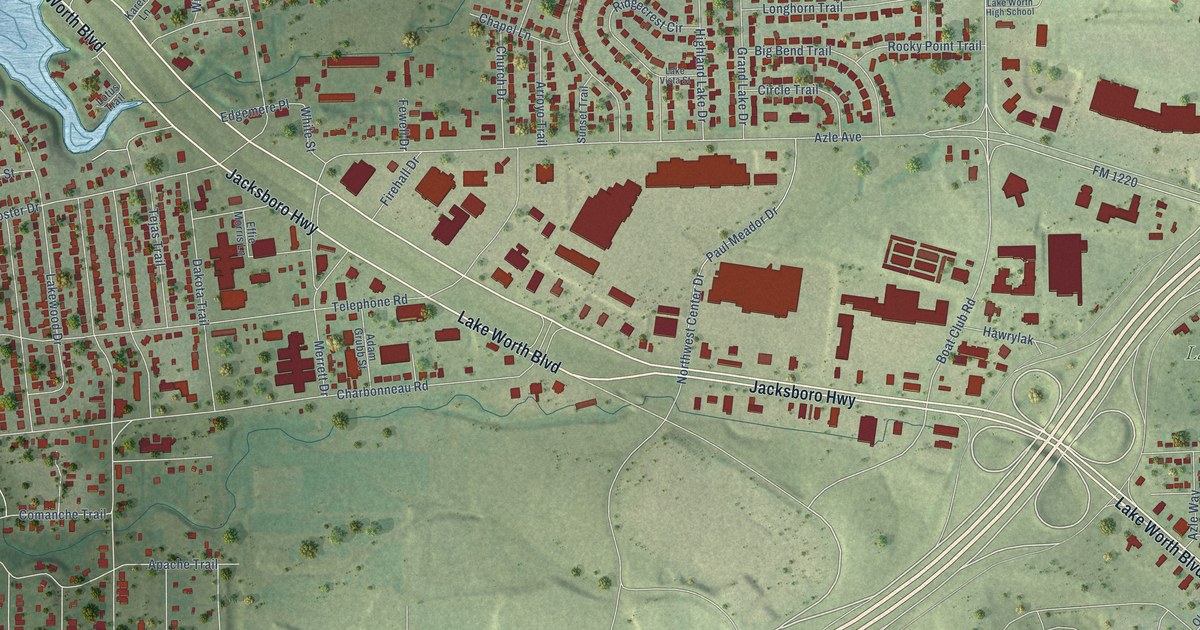 Map of Lake Worth, Texas in 2026