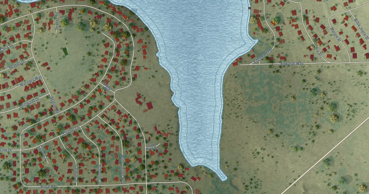 Map of Lakeside City, Texas in 2026