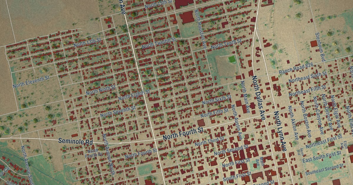 Map of Lamesa, Texas in 2026