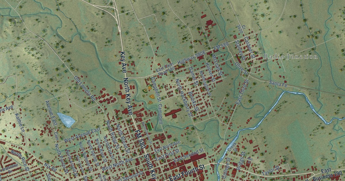 Map of Lampasas, Texas in 2026