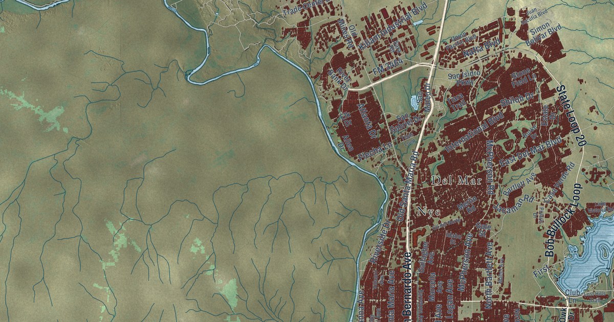 Map of Laredo, Texas in 2026