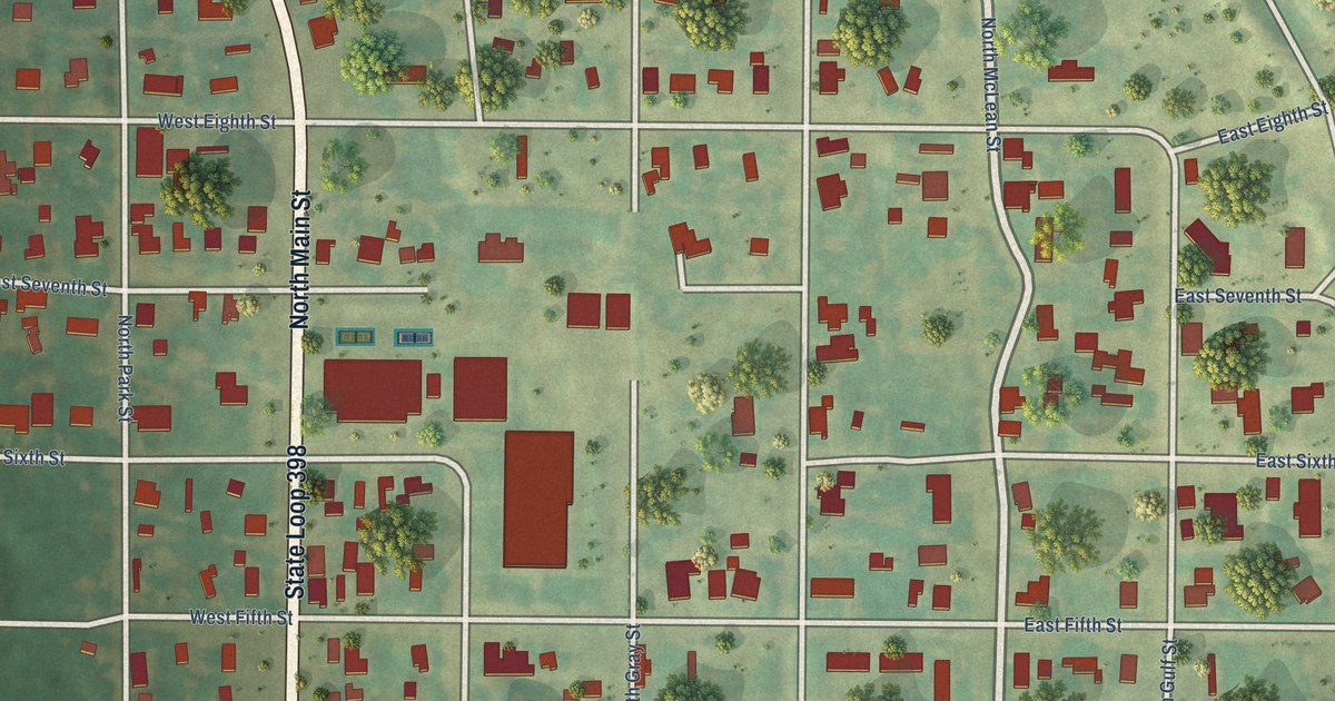 Map of Lefors, Texas in 2026