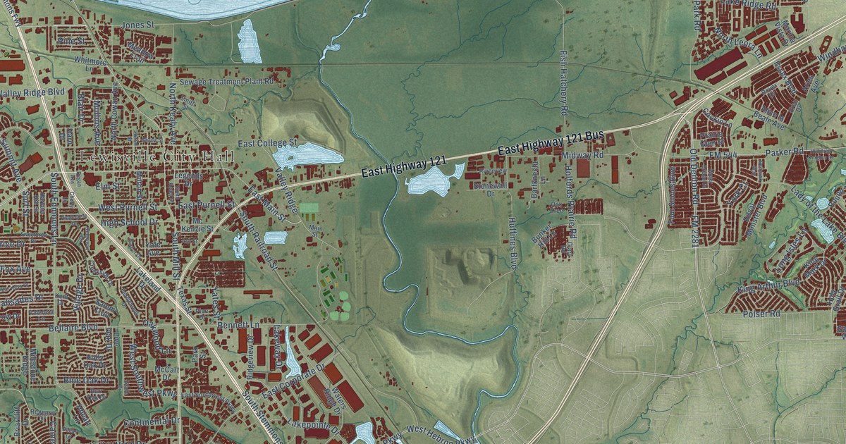Map of Lewisville, Texas in 2026