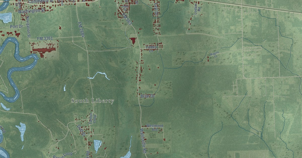 Map of Liberty, Texas in 2026